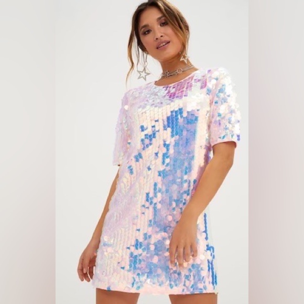 PrettyLittleThing Sequin Shift Dress